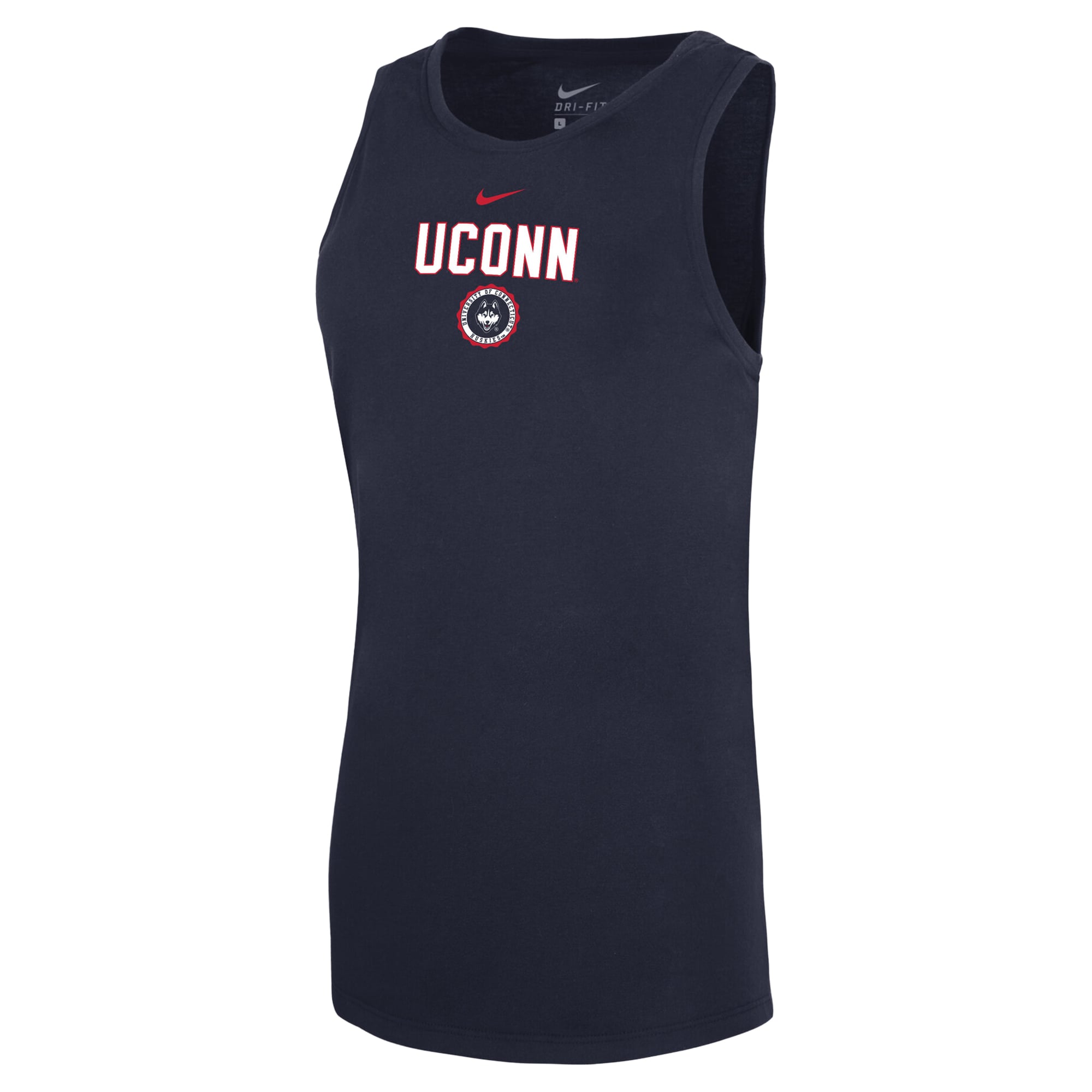 Women's Nike Navy UConn Huskies Dri-FIT Tomboy Tank Top