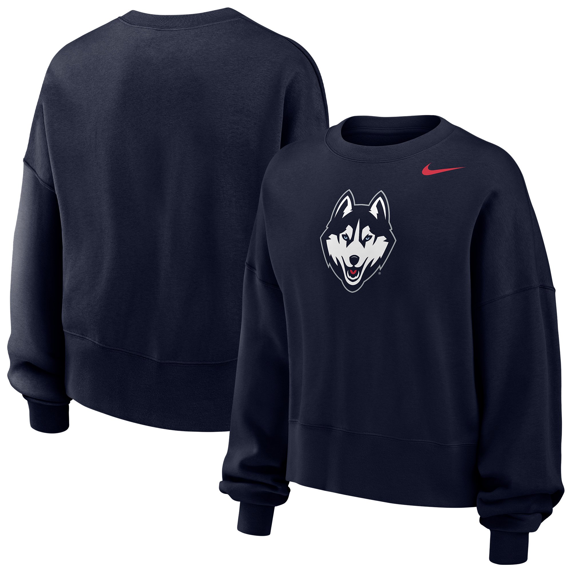 Sweat-shirt polaire Nike UConn Huskies Phoenix bleu marine pour femme