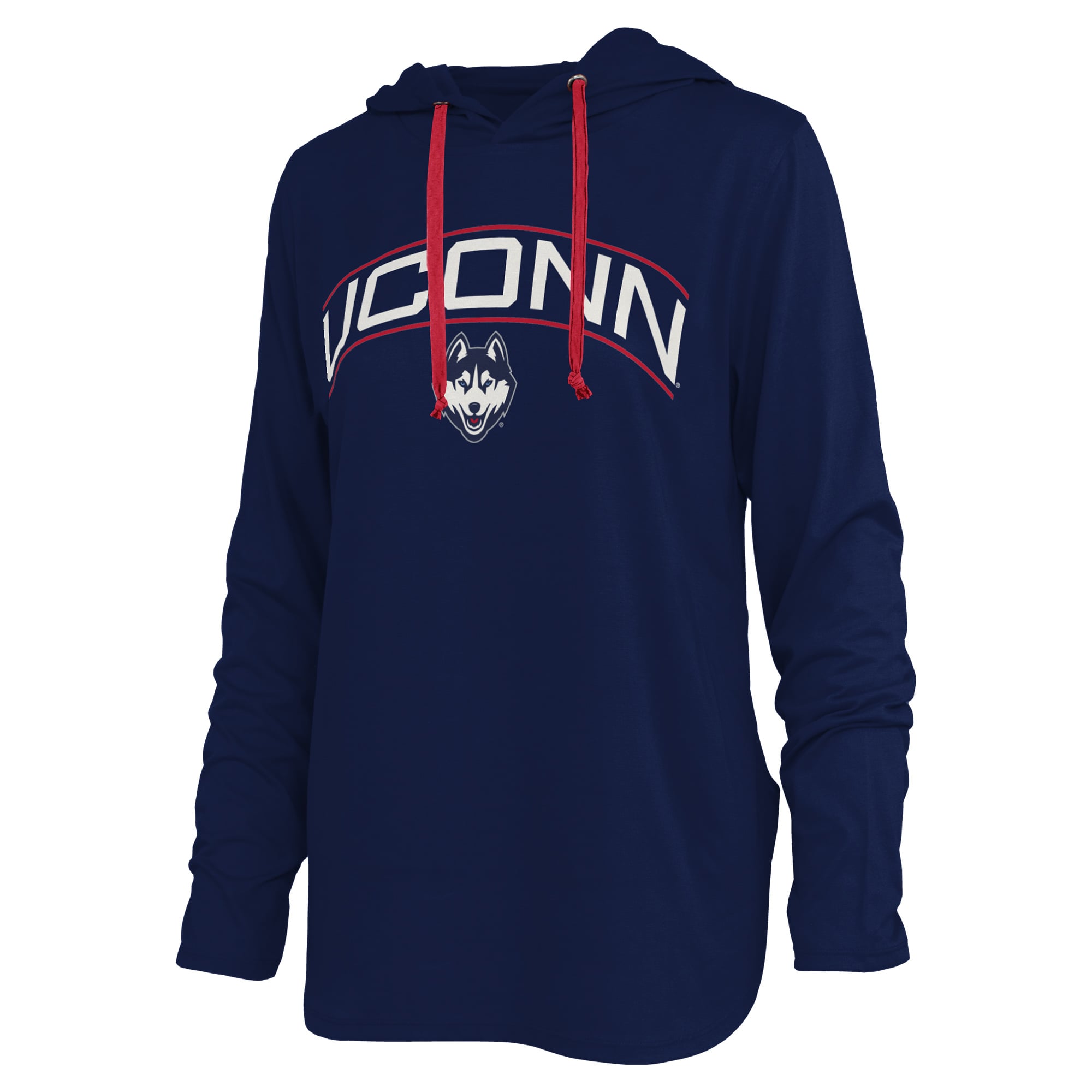 T-shirt à capuche manches longues Allie des UConn Huskies, bleu marine, pour femmes, Pressbox