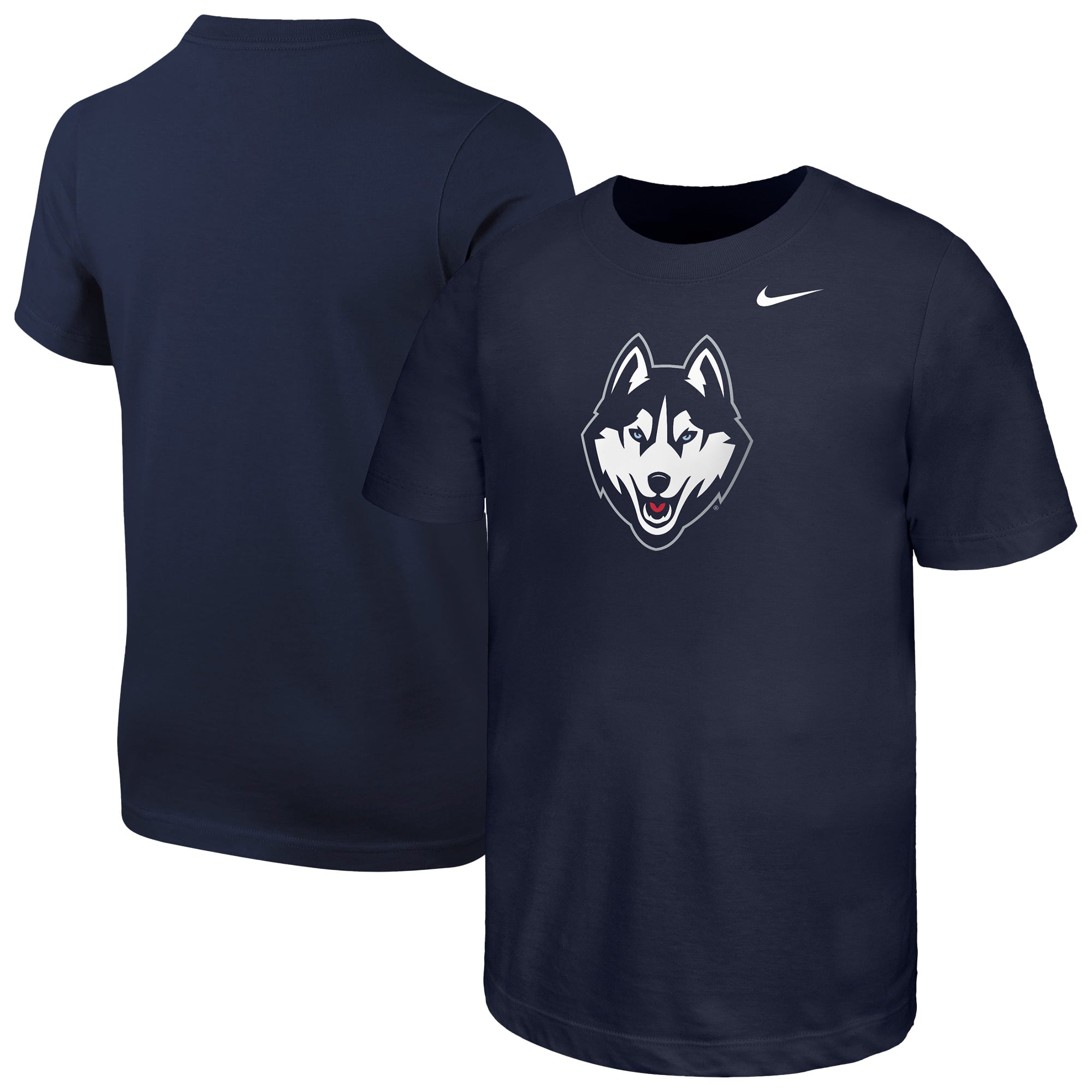 T-shirt Nike bleu marine pour jeunes avec logo des UConn Huskies