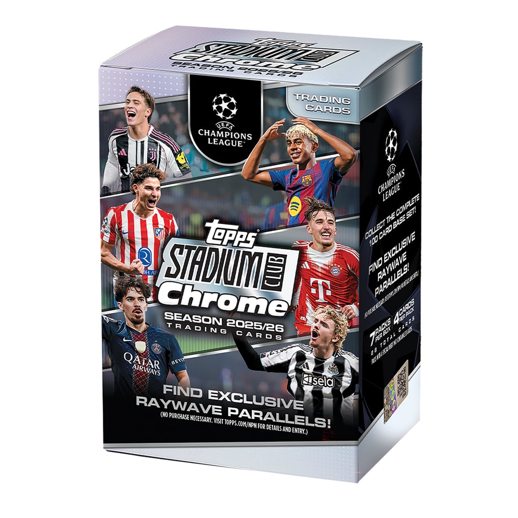 2025/26 Topps Stadium Club Chrome UEFA Champions League Factory Sealed ...