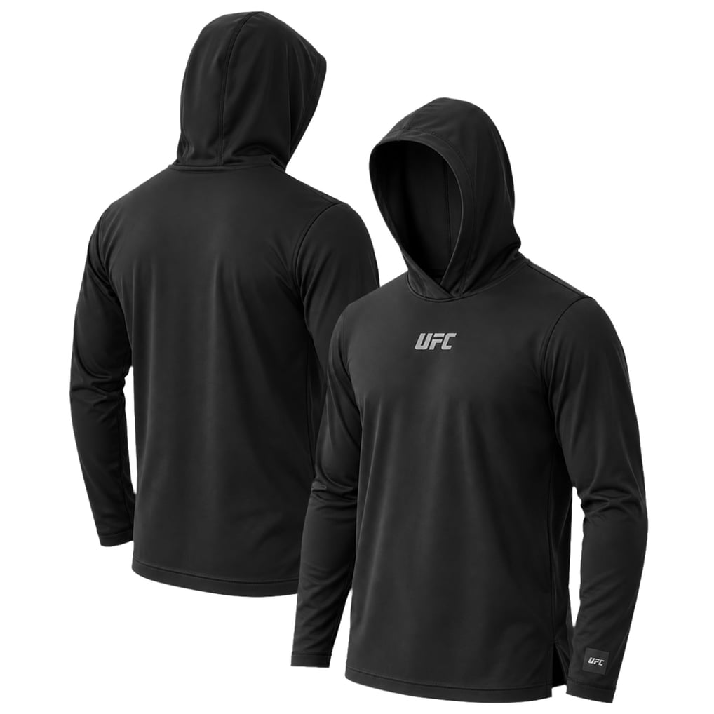 Men's UFC Black Dynasty Athleisure Long Sleeve Hooded T-Shirt