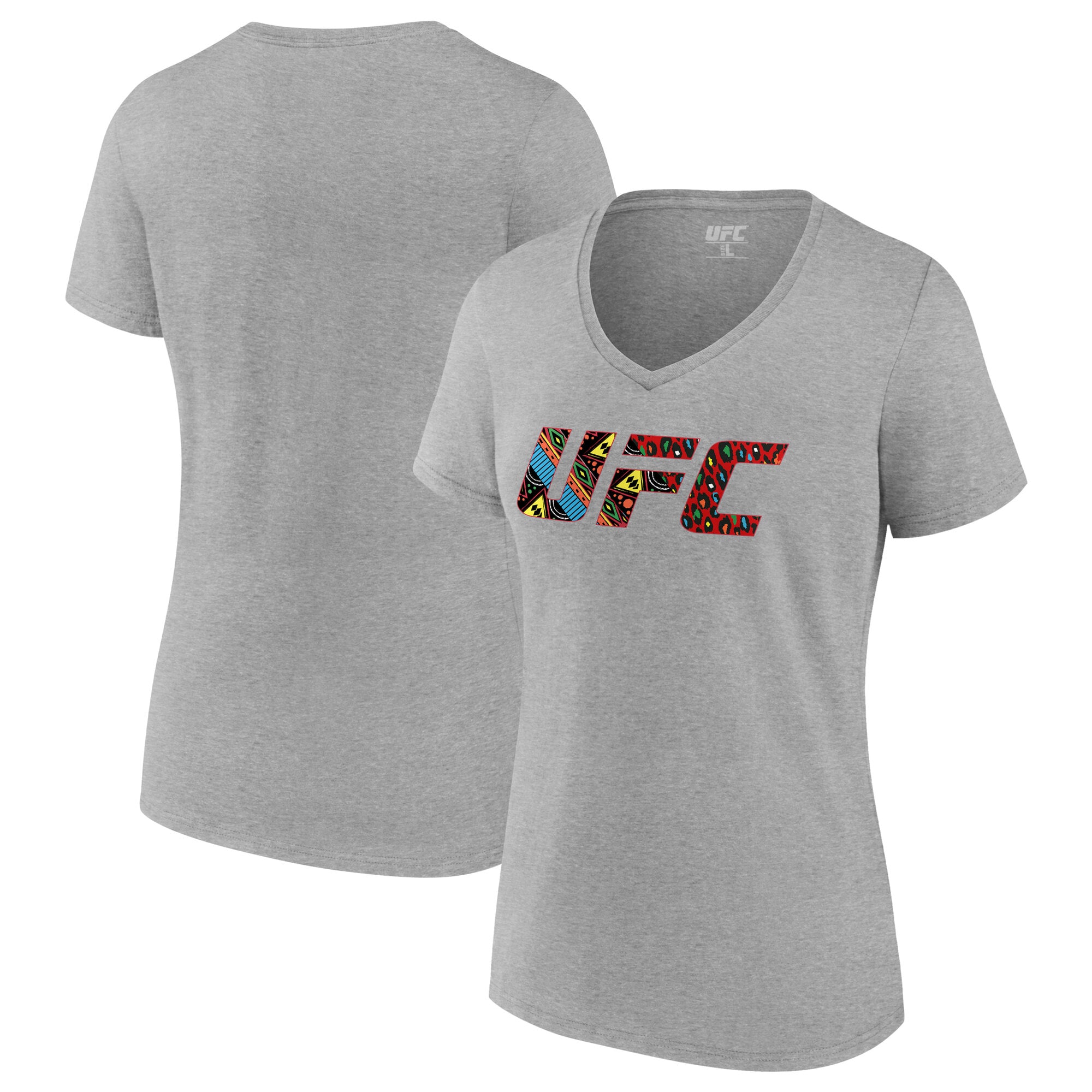 T-shirt noir Alex Pereira UFC Unrivaled à col en V pour femme