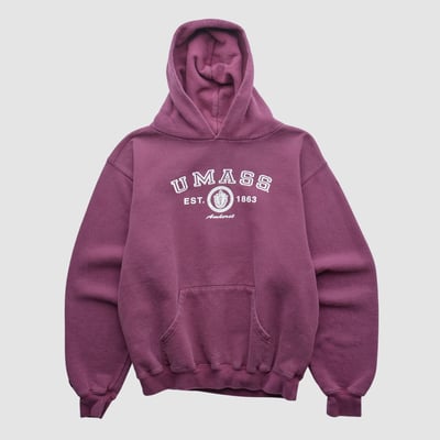 UMass Minutemen Jansport 2000s Hooded Pullover Sweatshirt - Maroon - XXS by Fanatics Real Vintage
