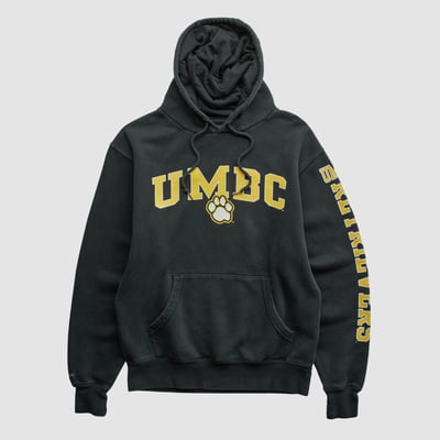 UMBC Retrievers Jansport 2000s Hooded Pullover Sweatshirt - Black - XS by Fanatics Real Vintage