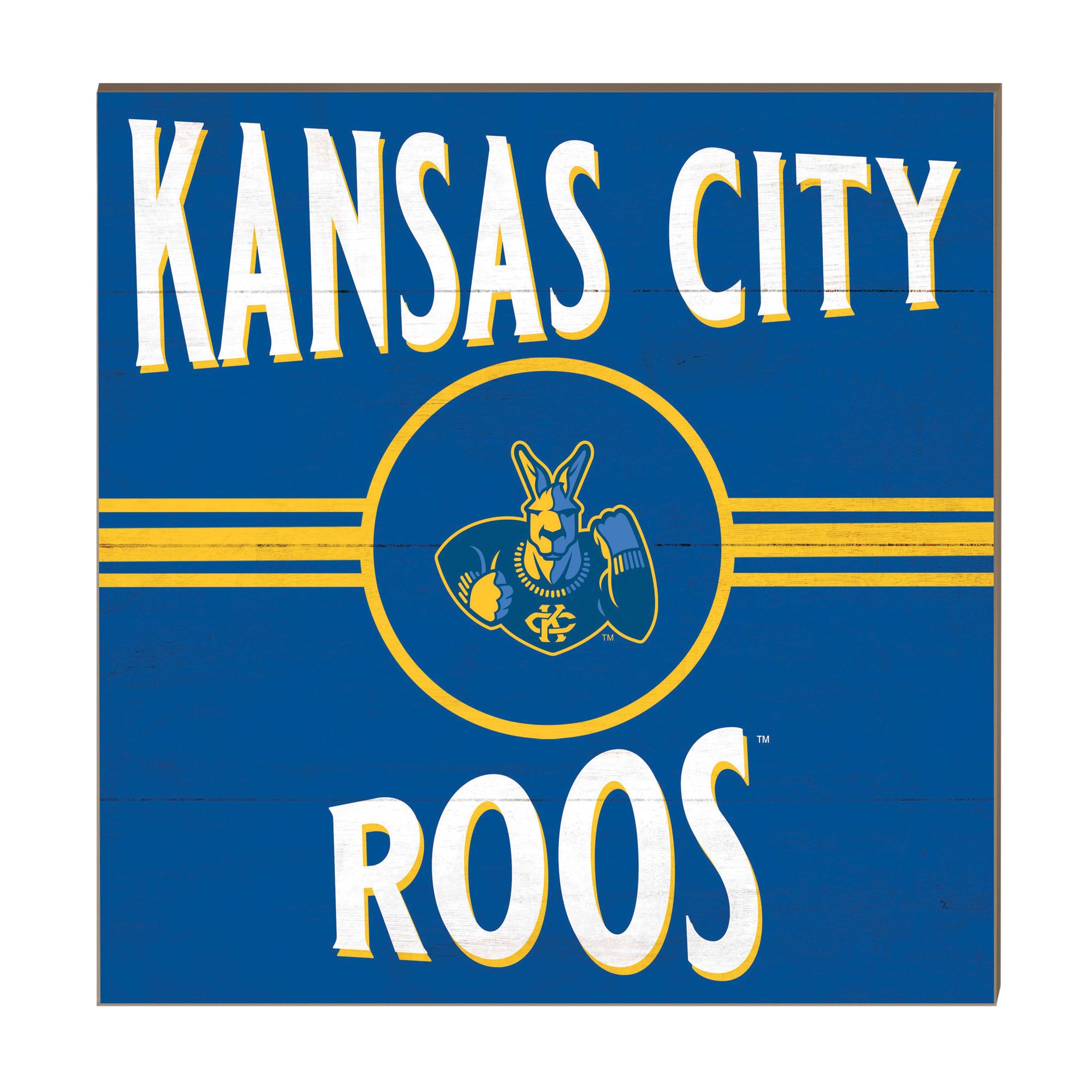 UMKC Kangaroos 10'' x 10'' Retro Team Sign