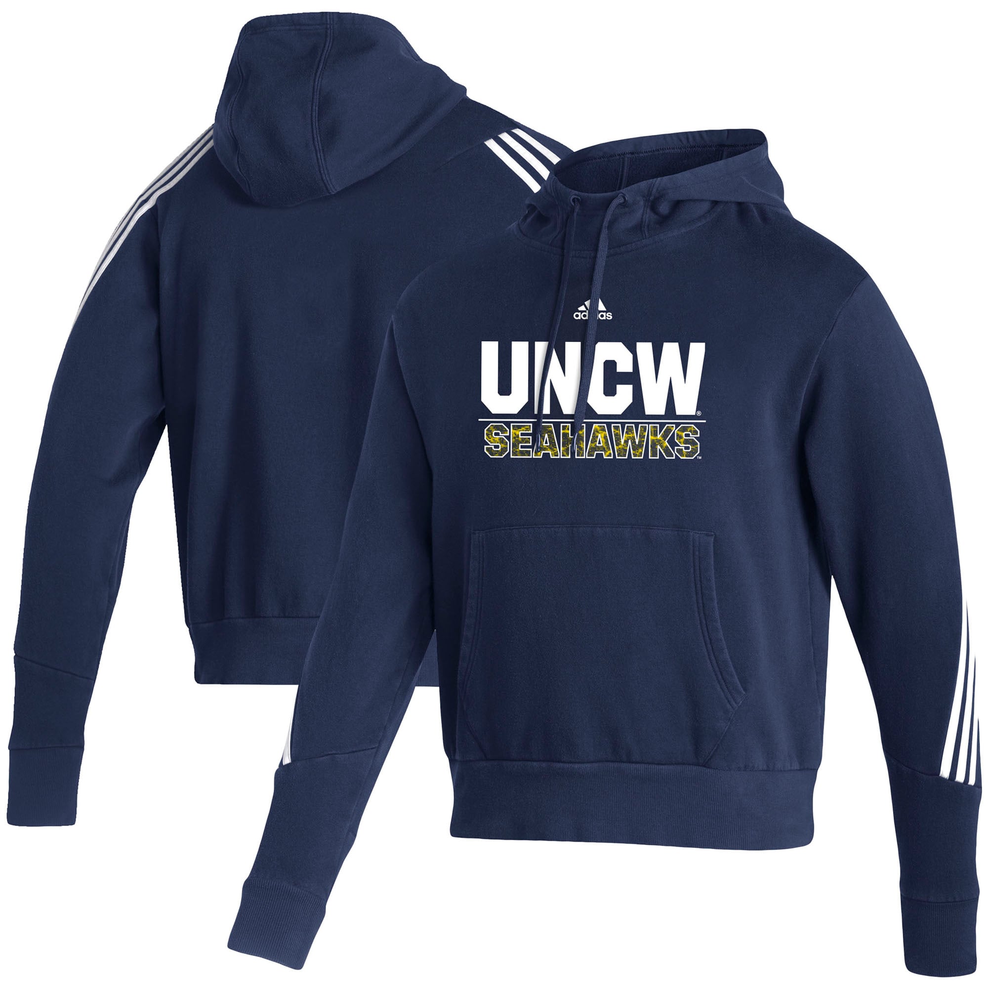 Men's adidas Navy UNC Wilmington Seahawks Fashion Pullover Hoodie