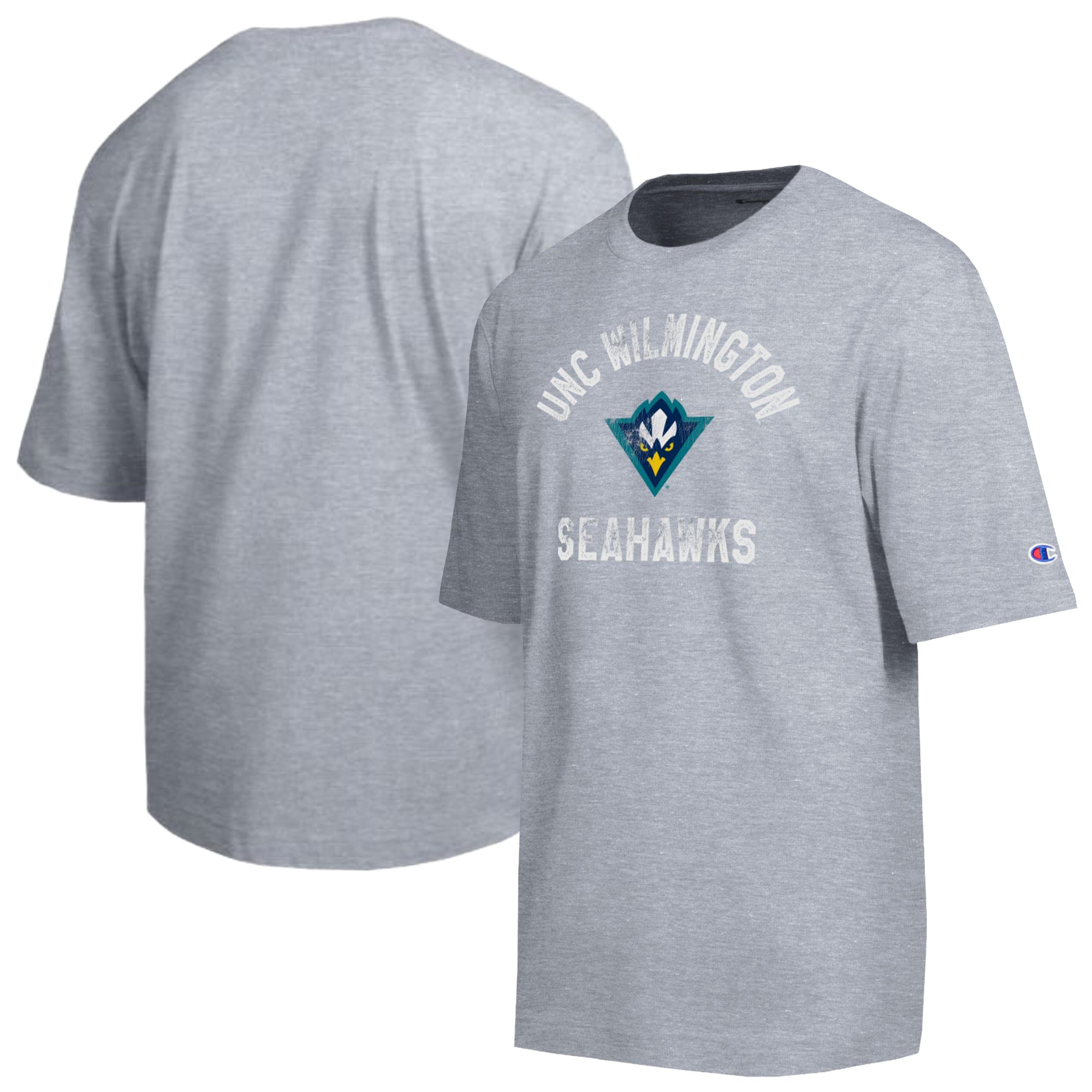 T-shirt d'équipe vieilli Champion gris chiné pour homme