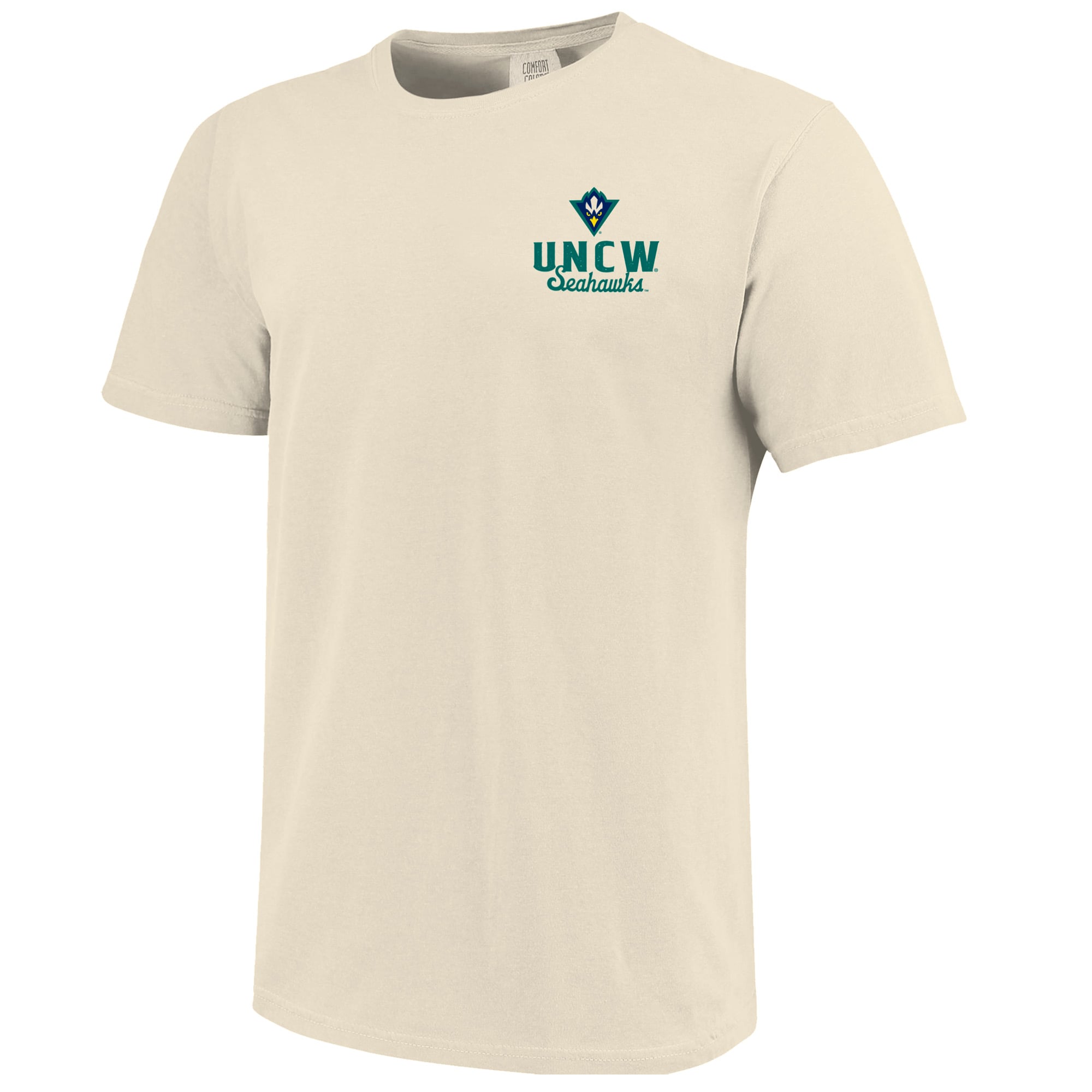 T-shirt crème pour homme avec logo mascotte des UNC Wilmington Seahawks