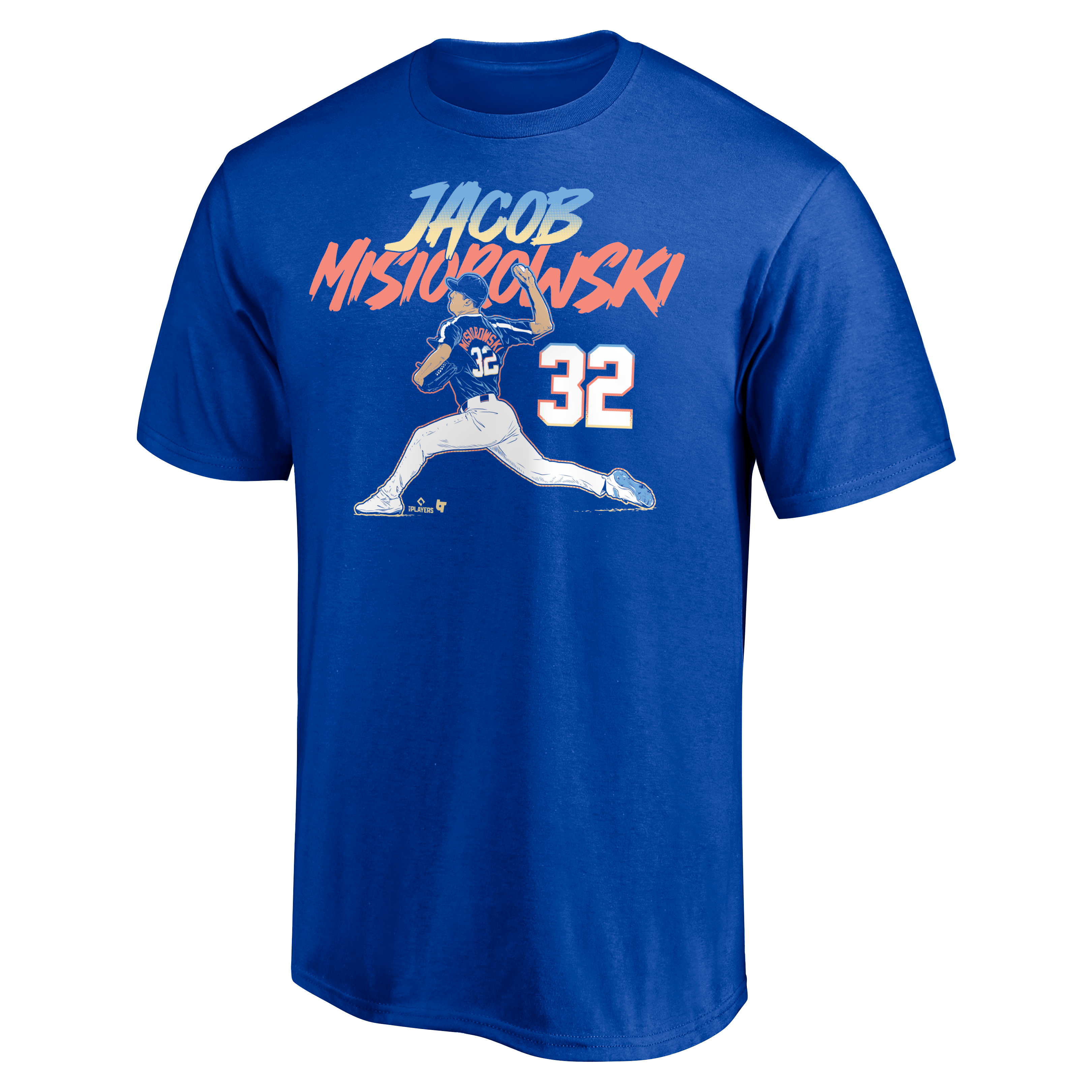 T-shirt graphique unisexe BreakingT Jacob Misiorowski Royal Ace Pose