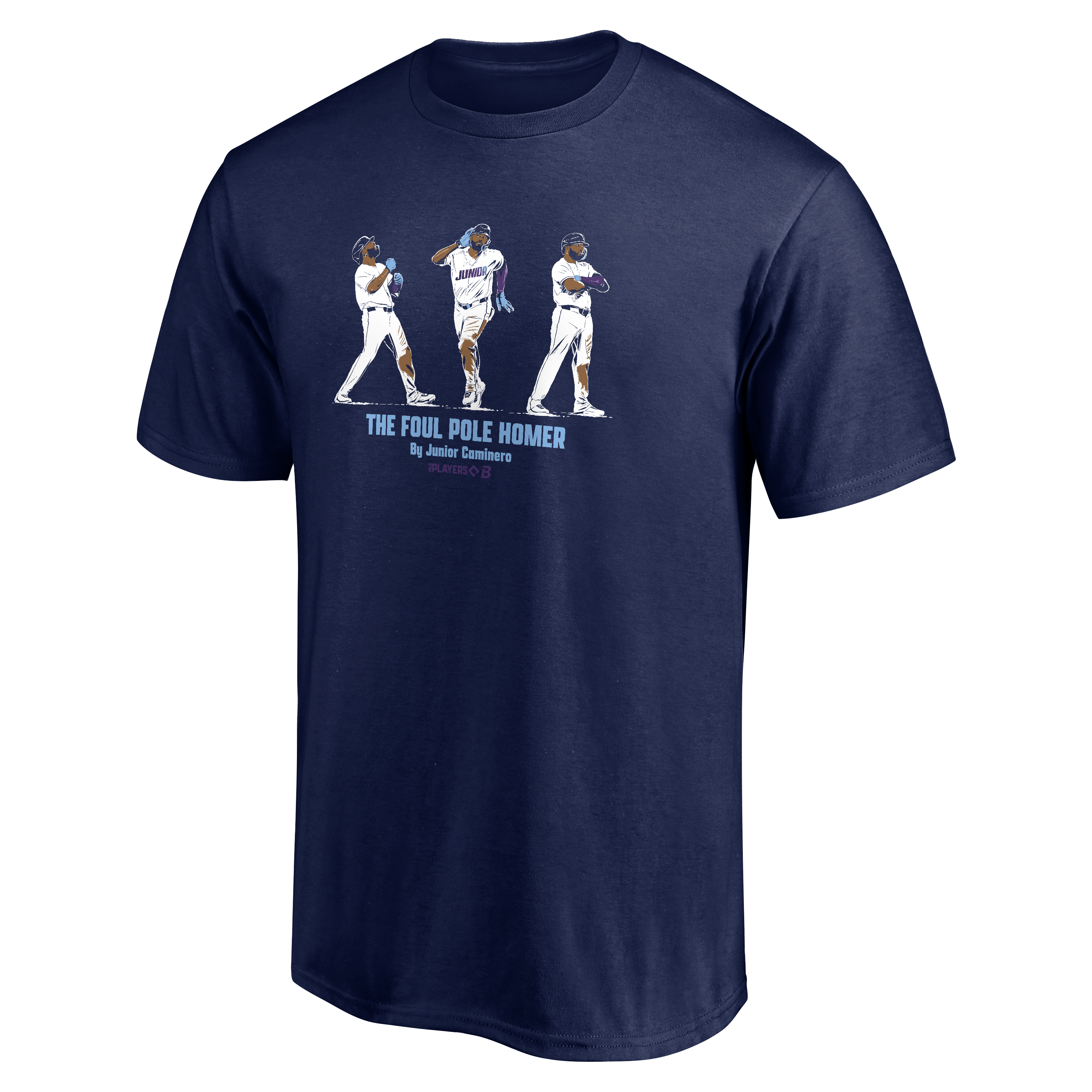 Junior Caminero BreakingT Unisex The Foul Pole Homer T-Shirt - Navy