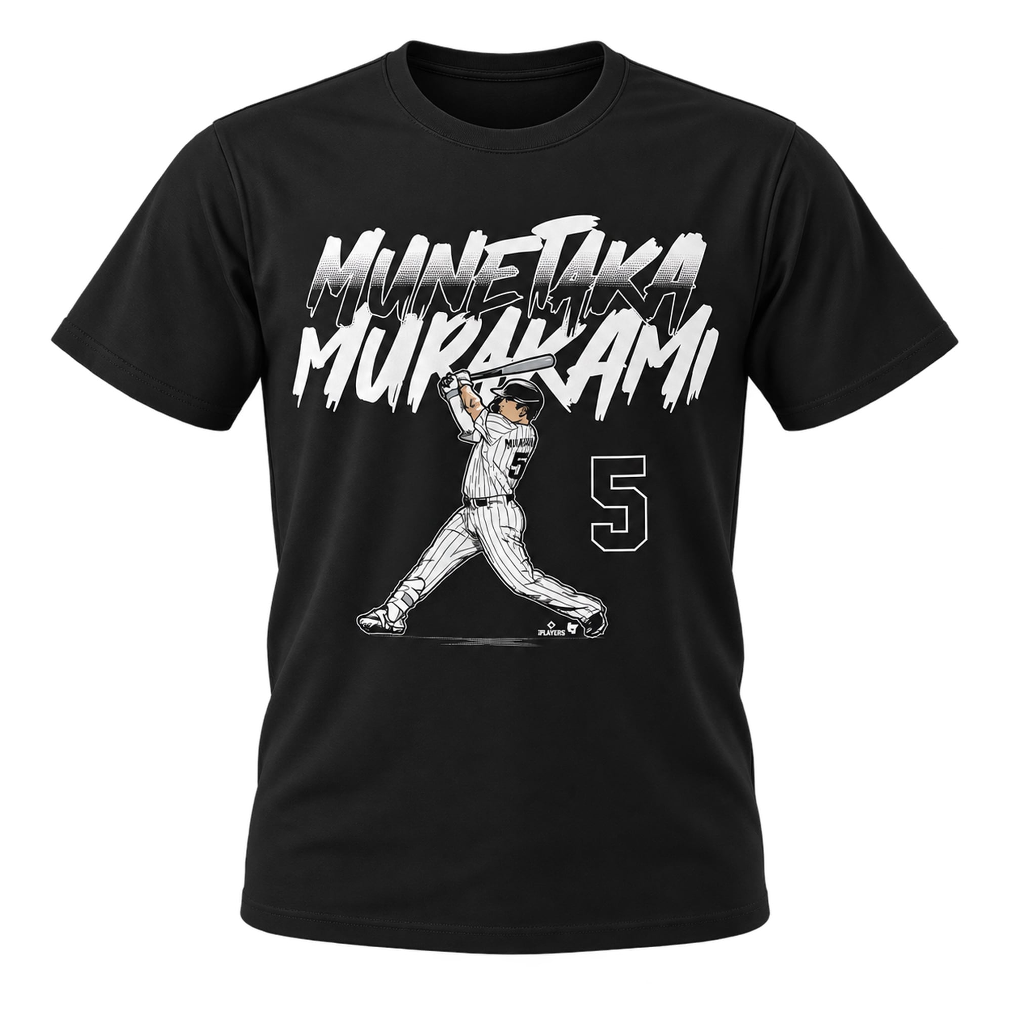 T-shirt unisexe BreakingT Munetaka Murakami Black Slugger Swing Number