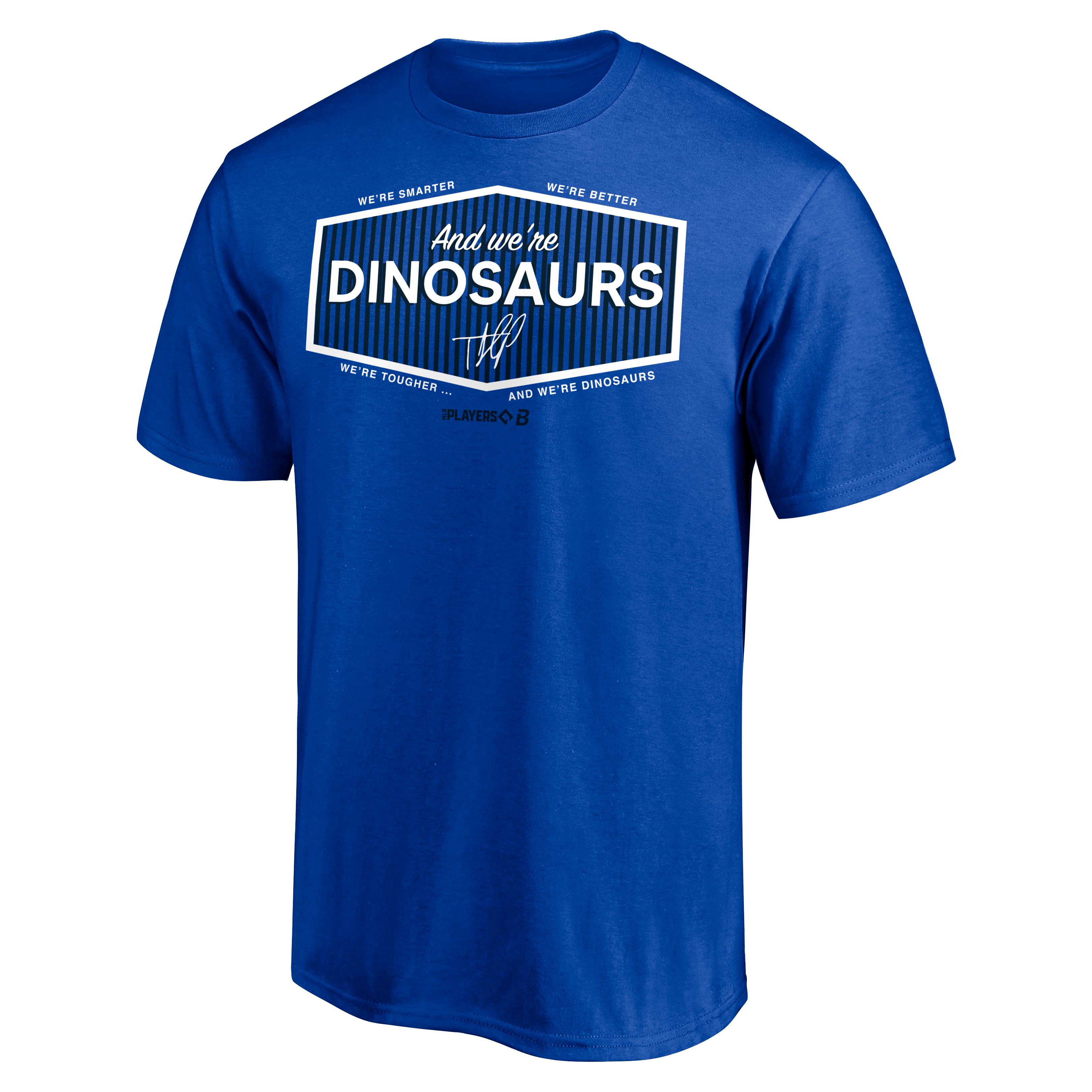 T-shirt unisexe BreakingT Teoscar Hernández Royal et nous sommes des dinosaures