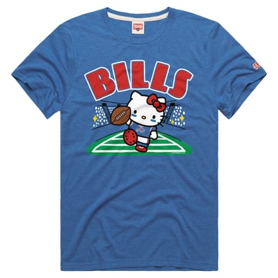 Buffalo Bills x Hello Kitty Homage Unisex Tri-Blend T-Shirt - Royal