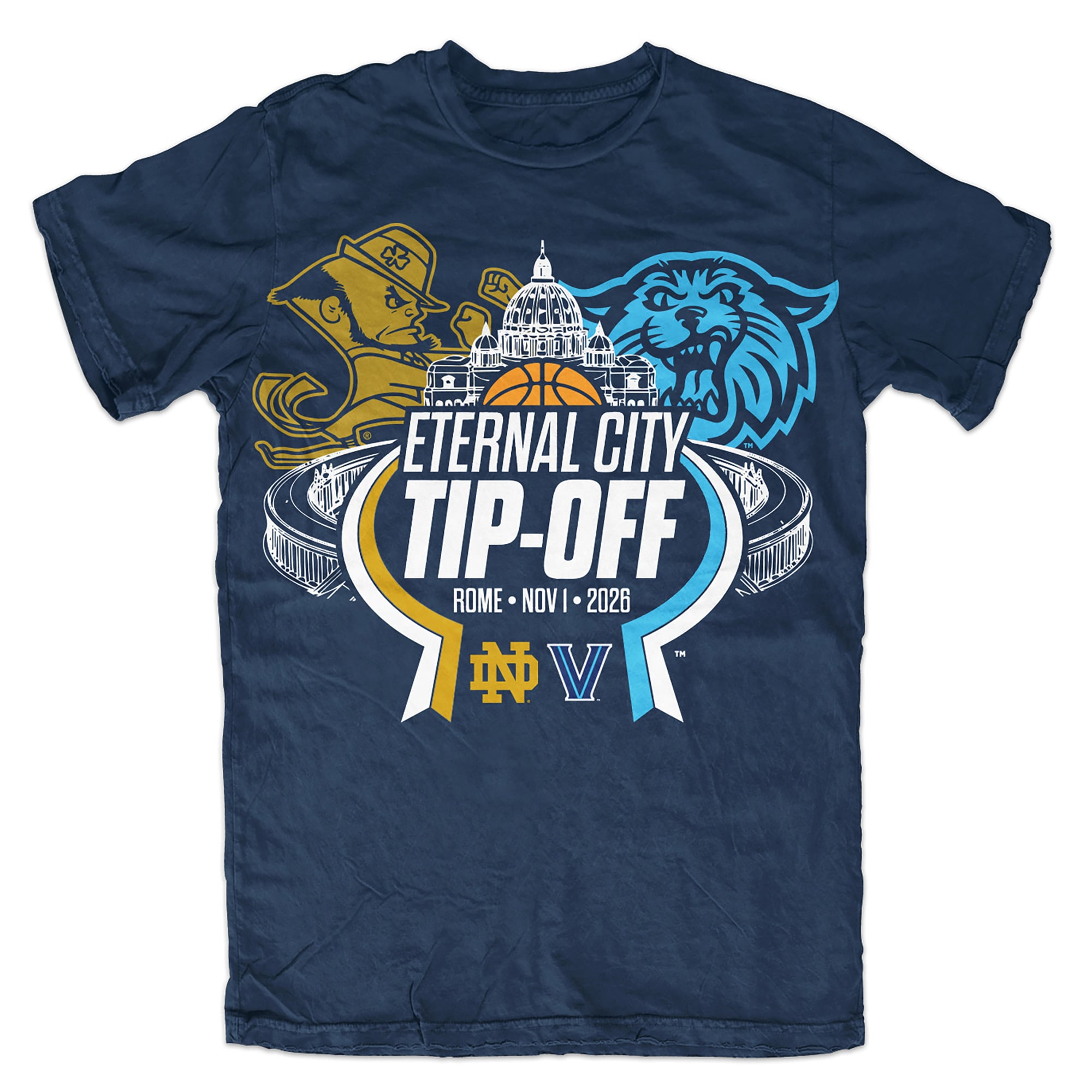Unisex Navy Villanova Wildcats vs. Notre Dame Fighting Irish 2026 ...