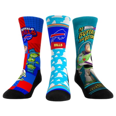  Buffalo Bills Rock Em Unisex Toy Story 3-Pack Crew Socks