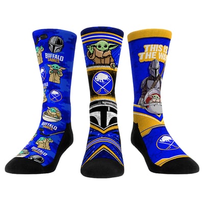  Buffalo Sabres Rock Em Unisex The Mandalorian 3-Pack Crew Socks