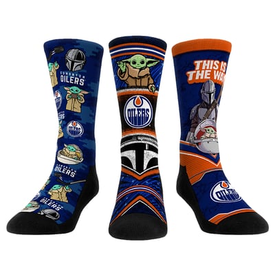  Edmonton Oilers Rock Em Unisex The Mandalorian 3-Pack Crew Socks