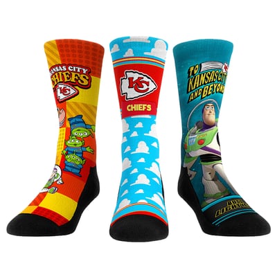  Kansas City Chiefs Rock Em Unisex Toy Story 3-Pack Crew Socks
