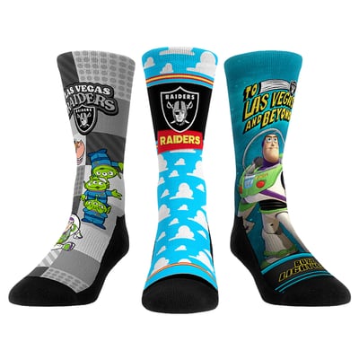  Las Vegas Raiders Rock Em Unisex Toy Story 3-Pack Crew Socks