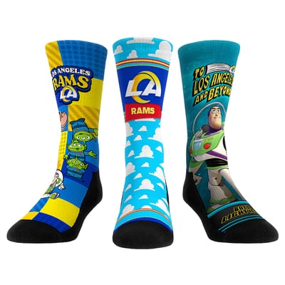  Los Angeles Rams Rock Em Unisex Toy Story 3-Pack Crew Socks