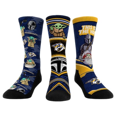  Nashville Predators Rock Em Unisex The Mandalorian 3-Pack Crew Socks
