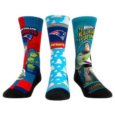  New England Patriots Rock Em Unisex Toy Story 3-Pack Crew Socks