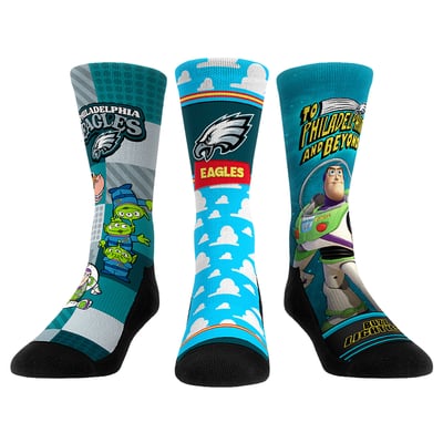  Philadelphia Eagles Rock Em Unisex Toy Story 3-Pack Crew Socks