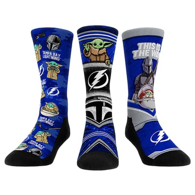  Tampa Bay Lightning Rock Em Unisex The Mandalorian 3-Pack Crew Socks