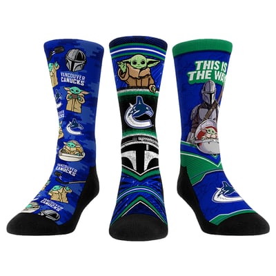  Vancouver Canucks Rock Em Unisex The Mandalorian 3-Pack Crew Socks