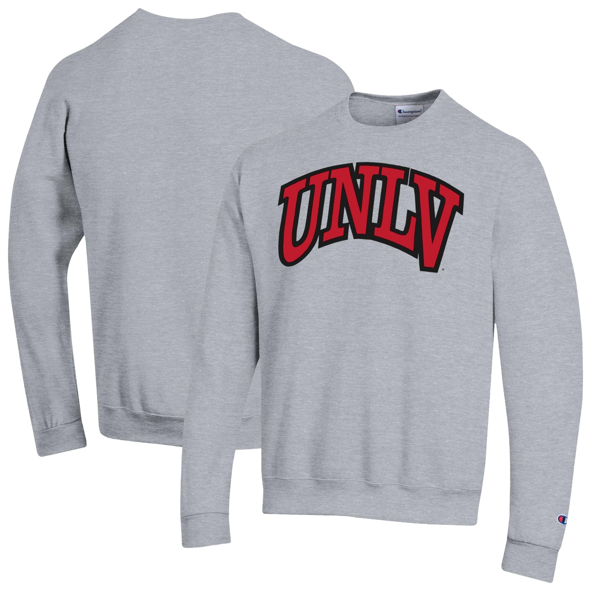 Sweat-shirt Champion pour homme, gris chiné, UNLV Rebels Arch Powerblend