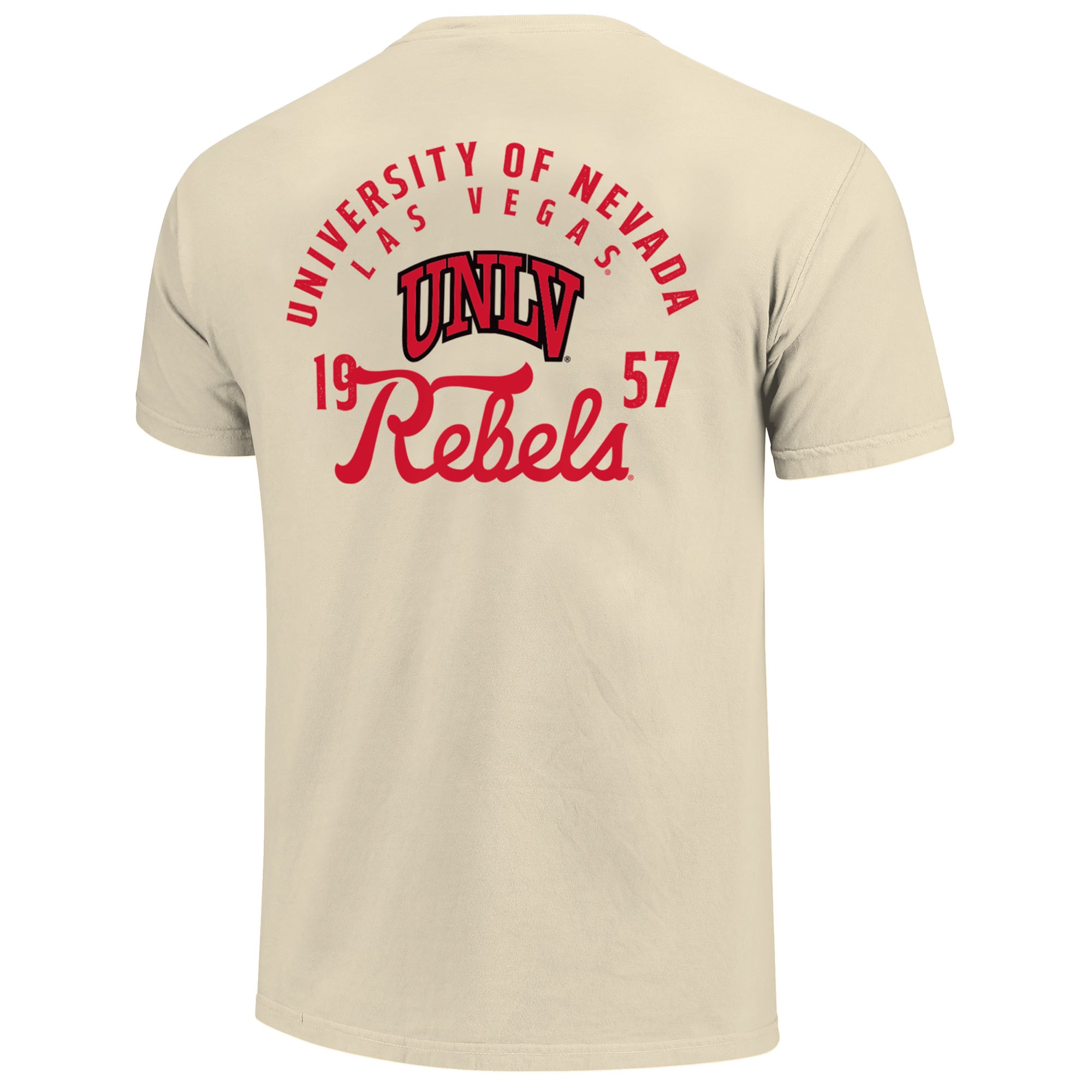T-shirt crème pour homme avec motif mascotte des Rebels de l'UNLV