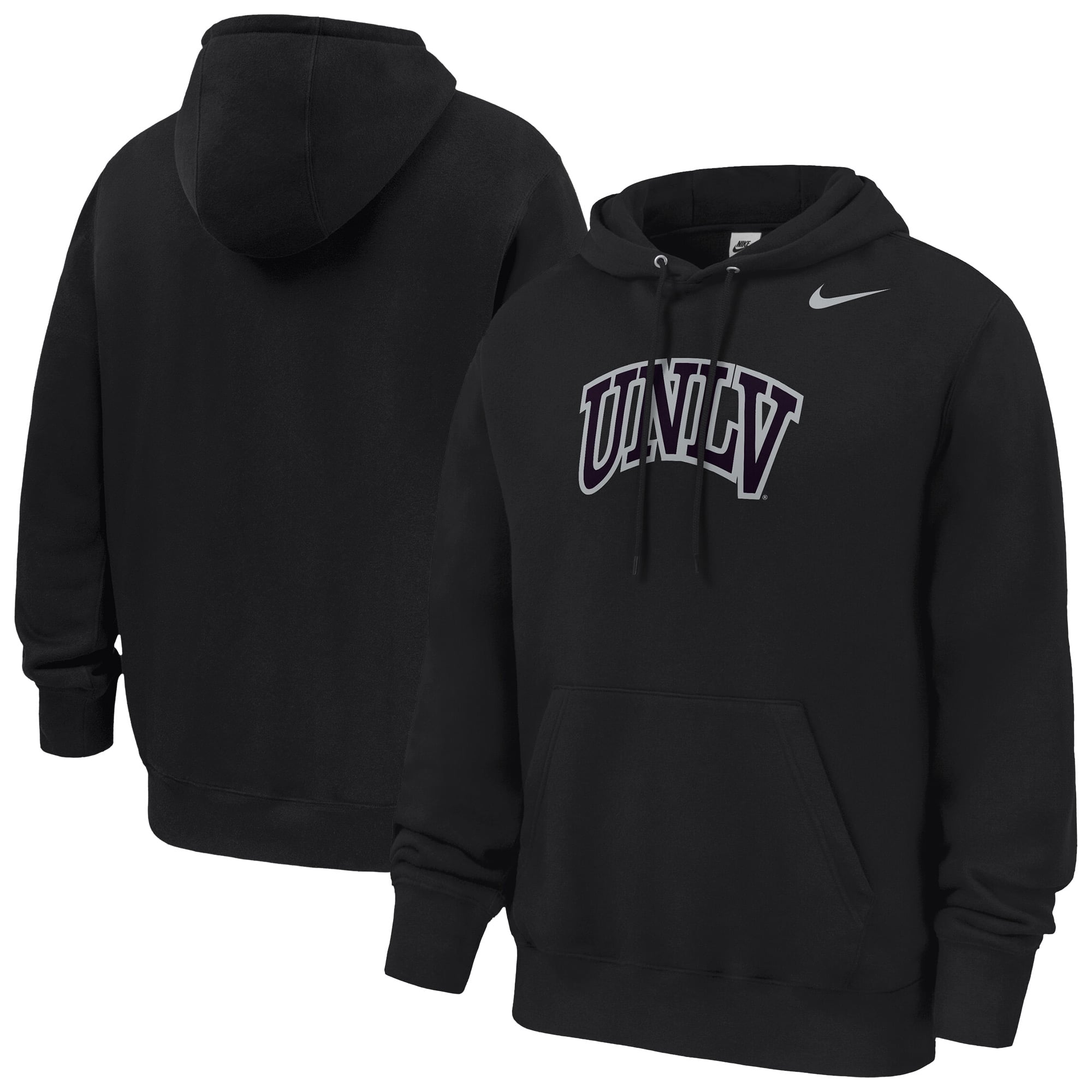 Sweat à capuche en polaire Nike UNLV Rebels Club noir pour homme