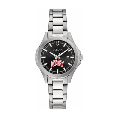 UNLV Rebels Bulova Women's Stainless Steel Classic Sport Watch - Black
