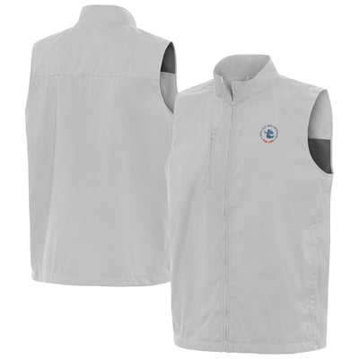 Men's 2026 U.S. Mid-Amateur Antigua Heather Gray Brisk Full-Zip Vest