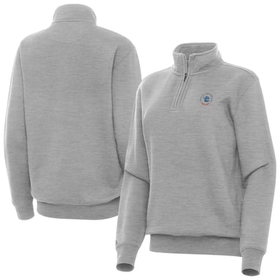 Women's 2026 U.S. Mid-Amateur Antigua Heather Gray Victory Quarter-Zip Pullover