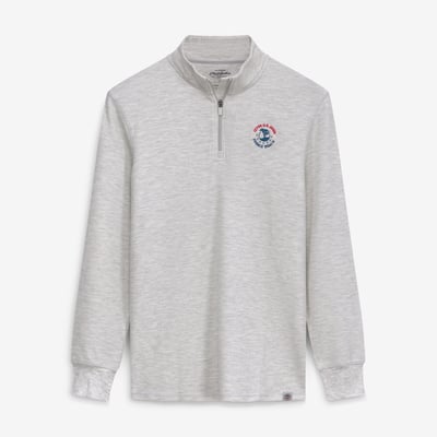 Men's 2027 U.S. Open Flag & Anthem  Gray Summit Super Soft Waffle Quarter-Zip Tri-Blend Pullover