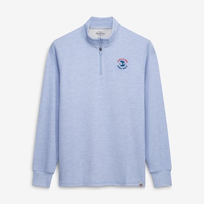 Men's 2027 U.S. Open Flag & Anthem  Light Blue Summit Super Soft Waffle Quarter-Zip Tri-Blend Pullover