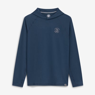 Men's 2027 U.S. Open Flag & Anthem  Navy Victory Performance Hooded Long Sleeve Raglan T-Shirt