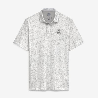 Men's 2027 U.S. Open Flag & Anthem  White Cobbtown Floral Print Performance Polo