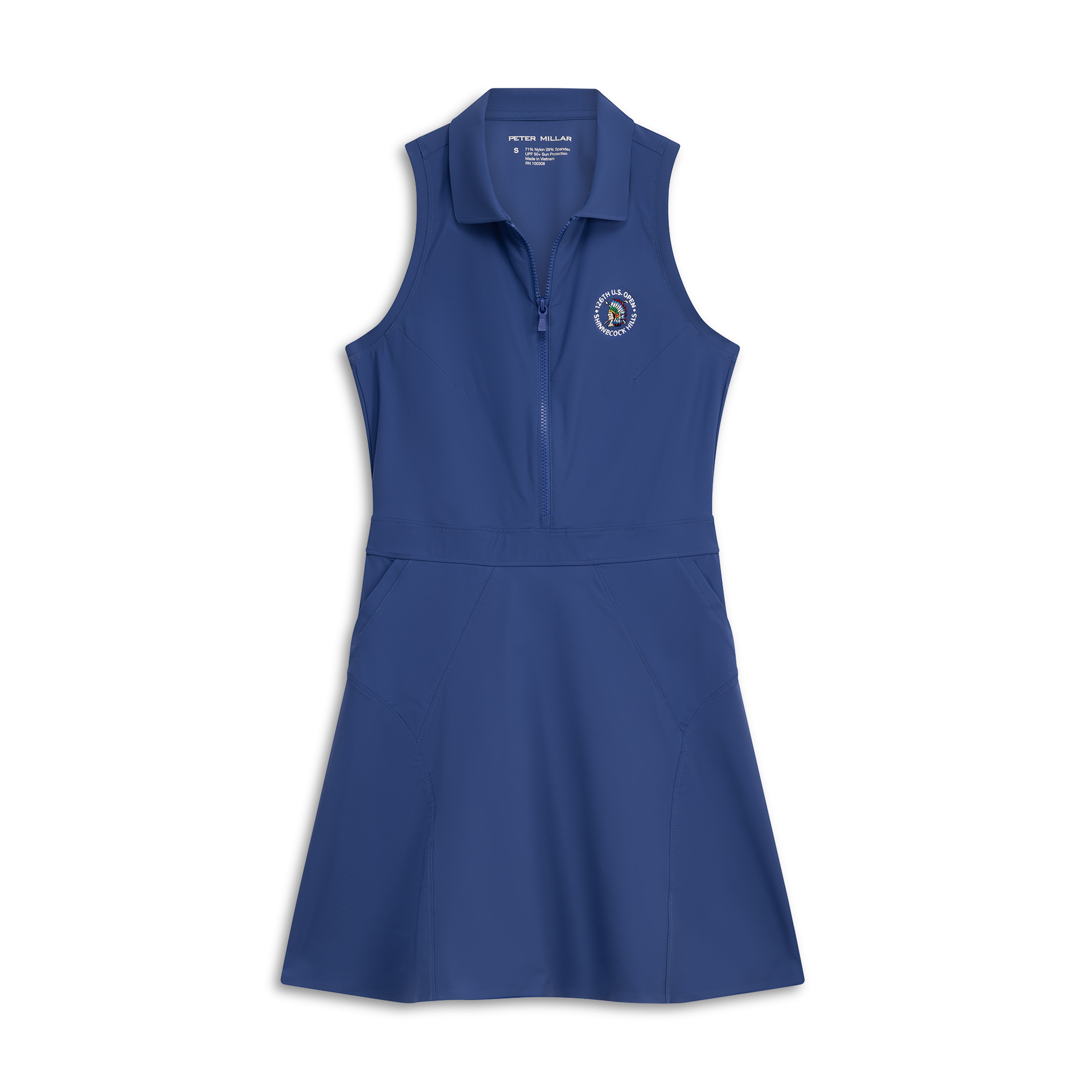 Women's 2026 U.S. Open Peter Millar Navy Bingham Sleeveless Dress ...