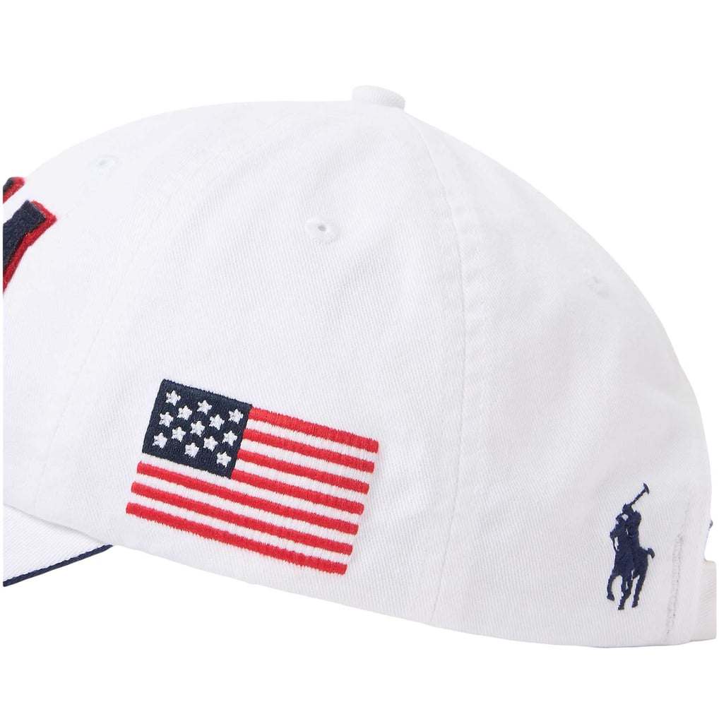 Polo by Ralph Lauren Red and White Hat with American Flag Nwt Polo Ralph Lauren Polo USA Flag Leather Strapback Hat  main image 2