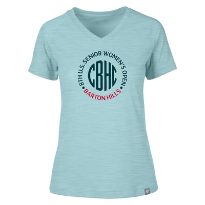 Women's Levelwear Light Blue 2026 U.S. Senior Women's Open Ariya V-Neck T-Shirt