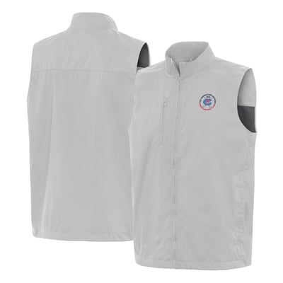 Men's 2026 U.S. Women's Mid-Amateur Antigua Heather Gray Brisk Full-Zip Vest