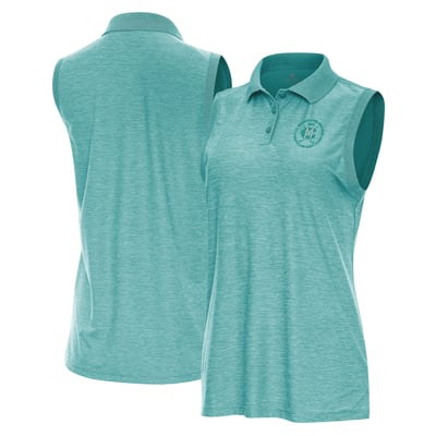 Women's 2026 U.S. Women's Mid-Amateur Antigua Heather Aqua Recap Sleeveless Polo