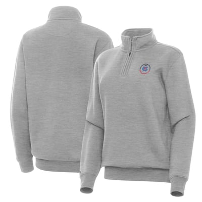Women's 2026 U.S. Women's Mid-Amateur Antigua Heather Gray Victory Quarter-Zip Pullover