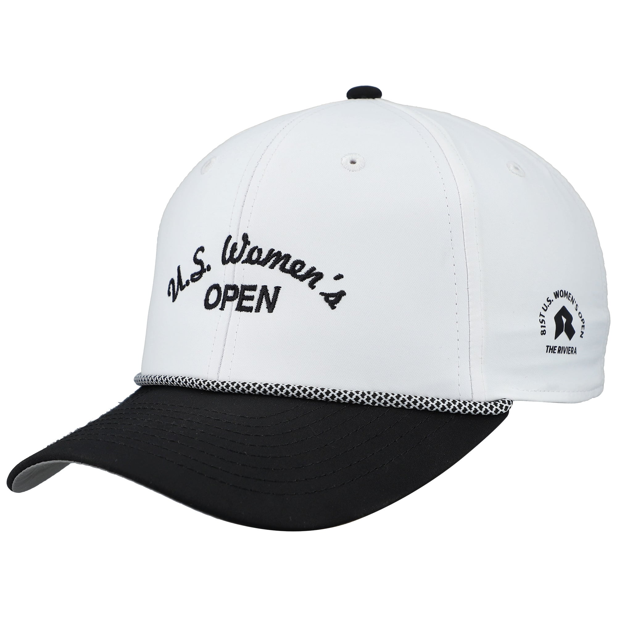 HAT: White w/Black Lettering Baseball Cap, EUC Classic-Baseball-Hat-Custom-A-  main image 2