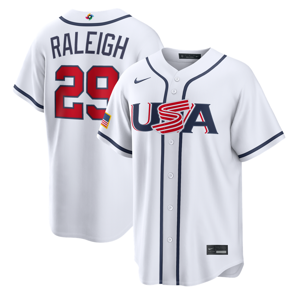 Cal Raleigh Baseball Reference Cal Raleigh USA Baseball Nike 2026 World Baseball Classic Home Stadium ...