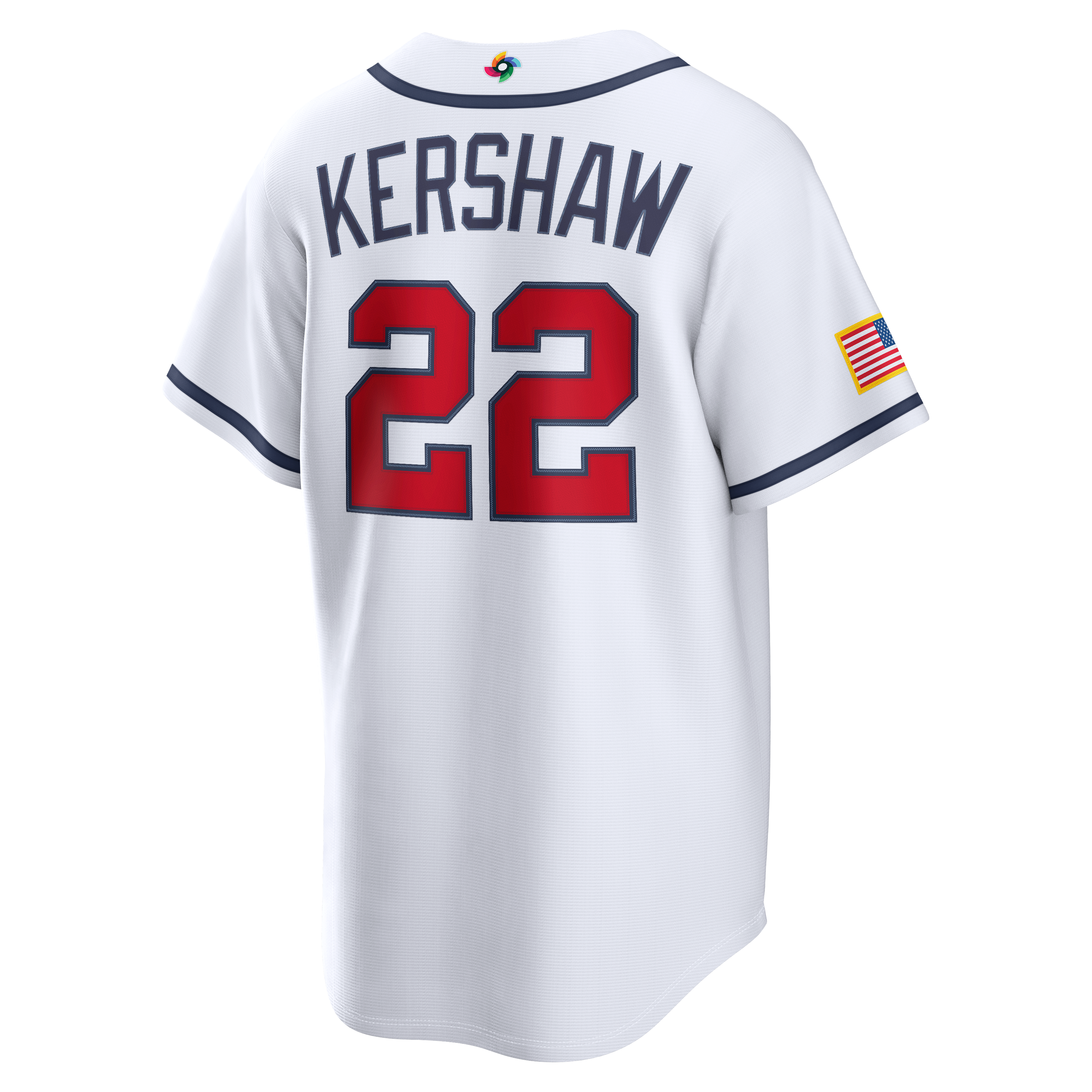 Men's Nike Clayton Kershaw White USA Baseball 2026 World Classic Home Stadium Jersey