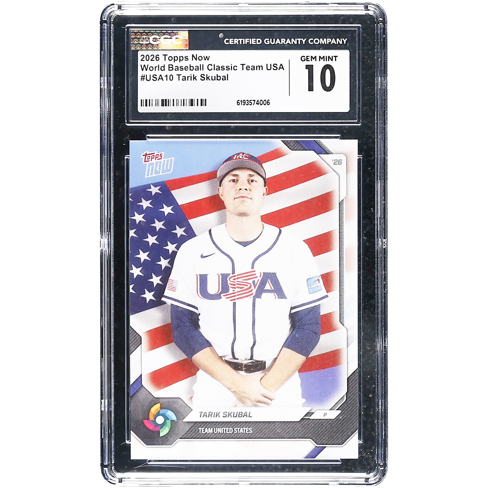 Tarik Skubal USA Baseball 2026 Topps Now #USA10 CGC Authenticated 10 Card